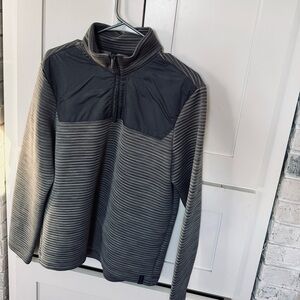 Perry Ellis Men's Black and Gray Striped Jacket